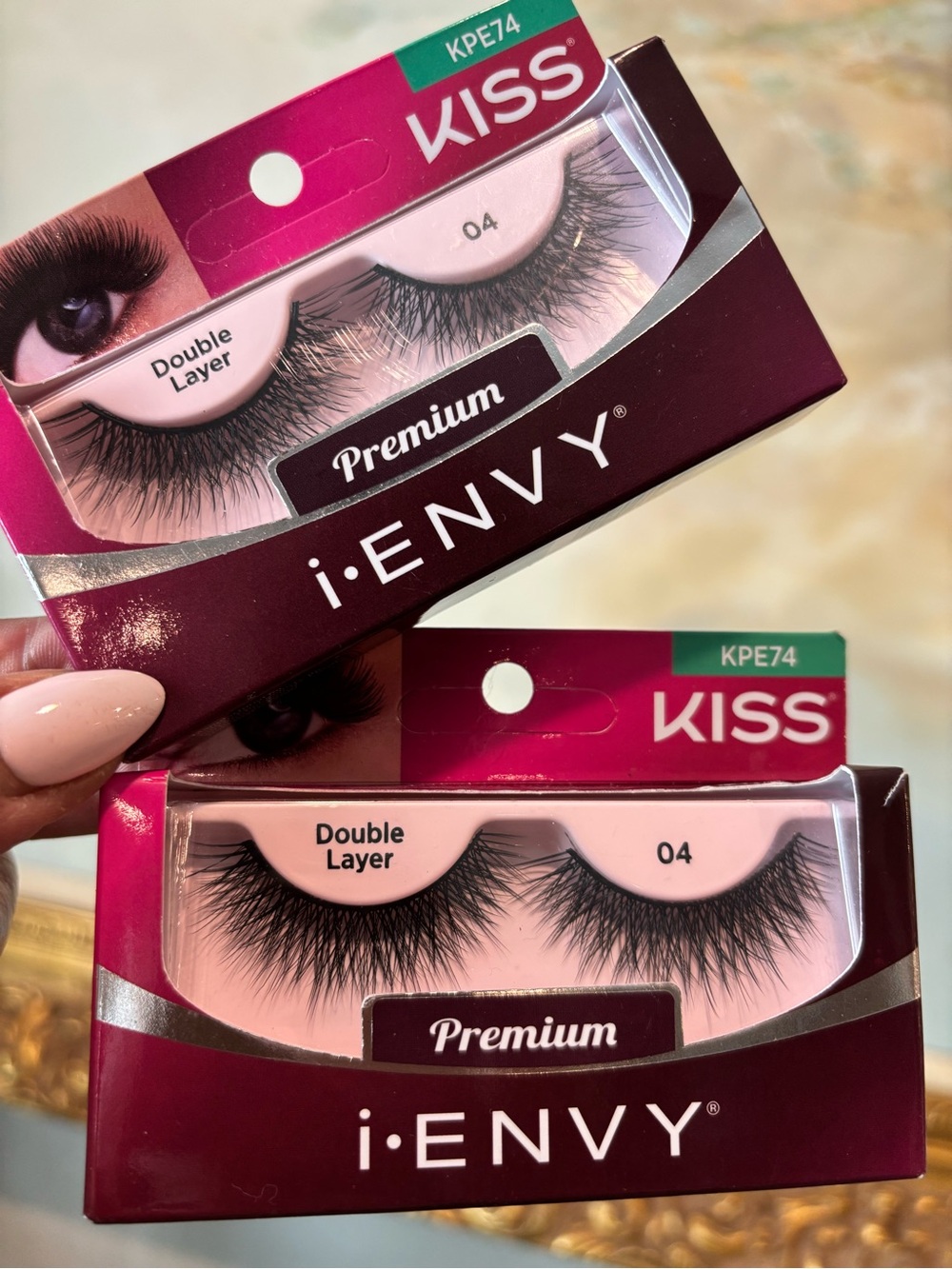 KISS i-ENVY Premium Double Layer False Eyelashes - Black (Set of 2)